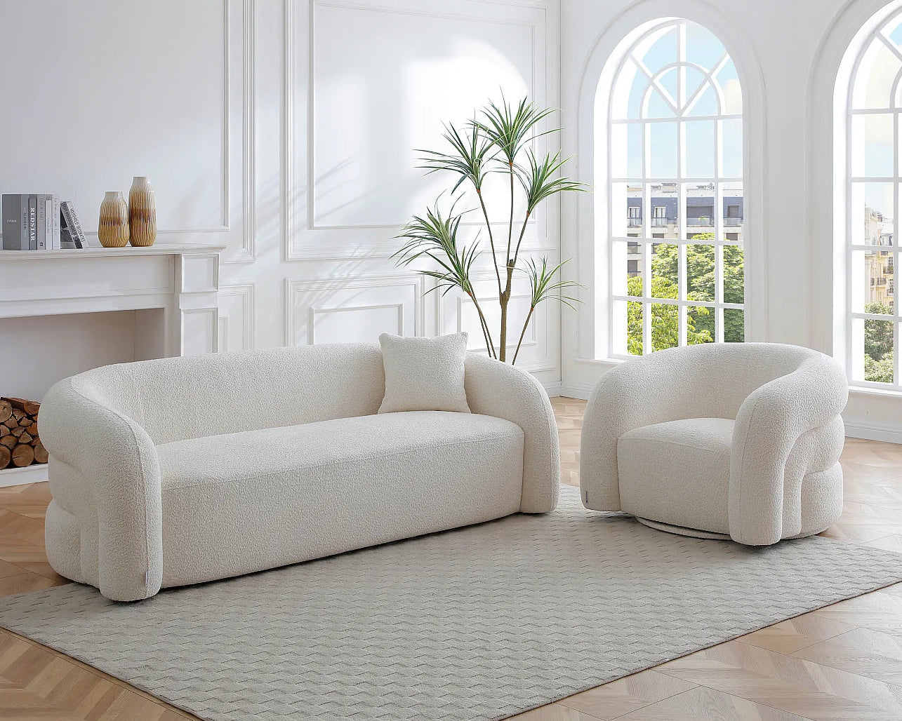 Pack LAPIOTA Canapé 3 places et fauteuil